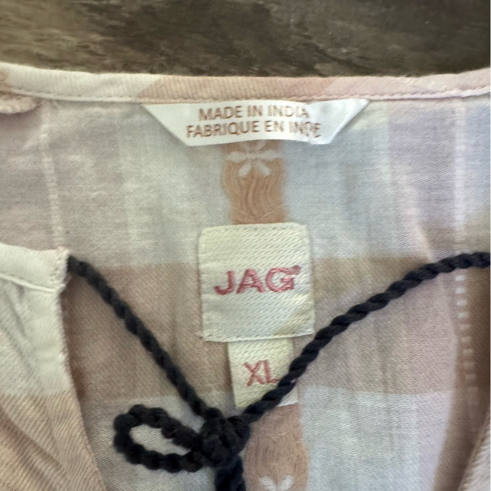 Jag Ombre Plaid Tassel Tunic in Pink and Blue - Picture 5 of 12